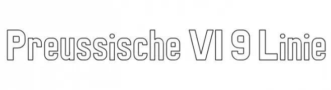 Preussische VI 9 Linie  Frei Schriftart Herunterladen
