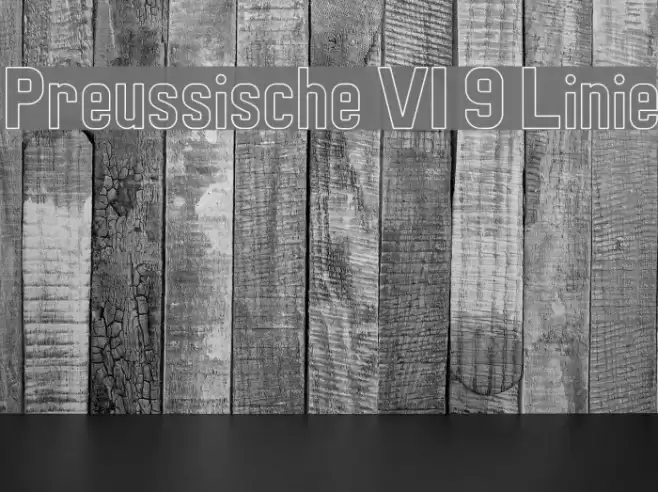 Preussische VI 9 Linie Caratteri examples
