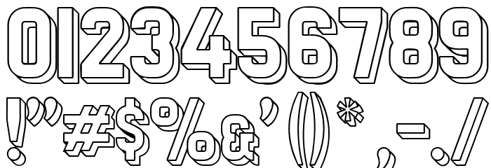 Preussische VI 9 Schatten-Linie Font OTHER CHARS