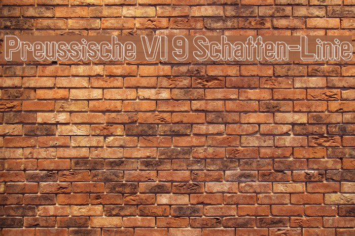 Preussische VI 9 Schatten-Linie Font examples
