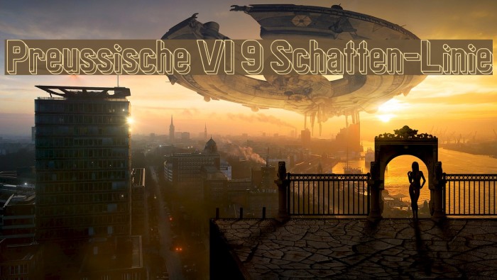 Preussische VI 9 Schatten-Linie Font examples