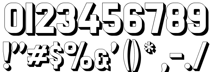 Preussische VI 9 Schatten Font OTHER CHARS