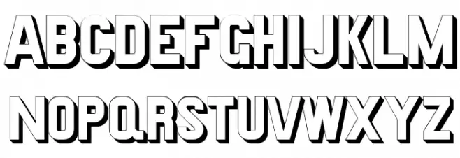 Preussische VI 9 Schatten Schriftart Groß