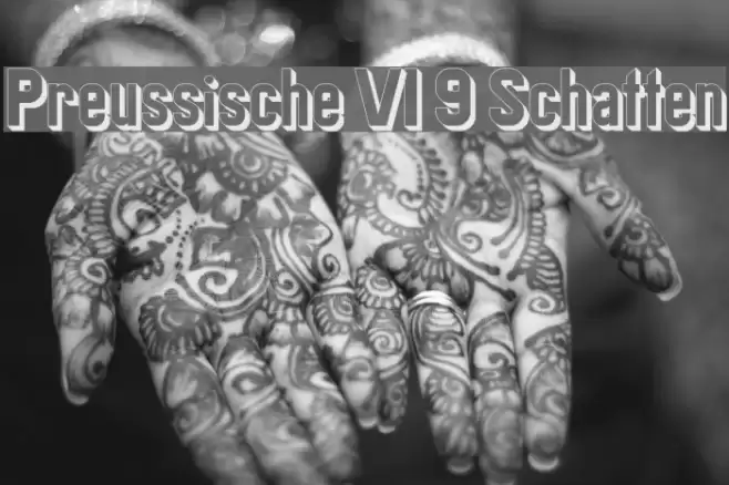 Preussische VI 9 Schatten Font examples