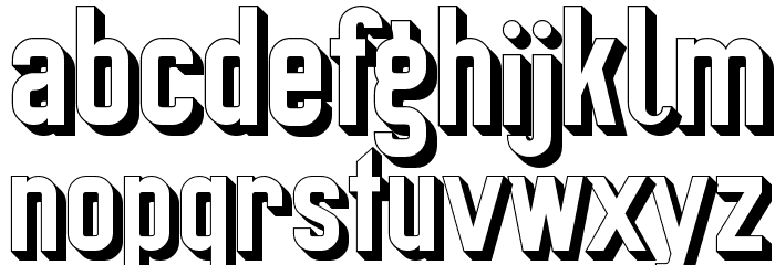 Preussische VI 9 Schatten Font LOWERCASE