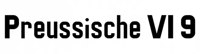 Preussische VI 9  Frei Schriftart Herunterladen