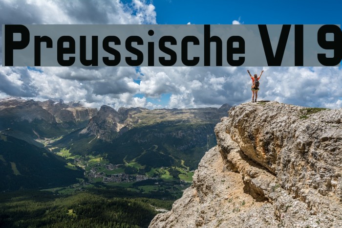 Preussische VI 9 Font examples