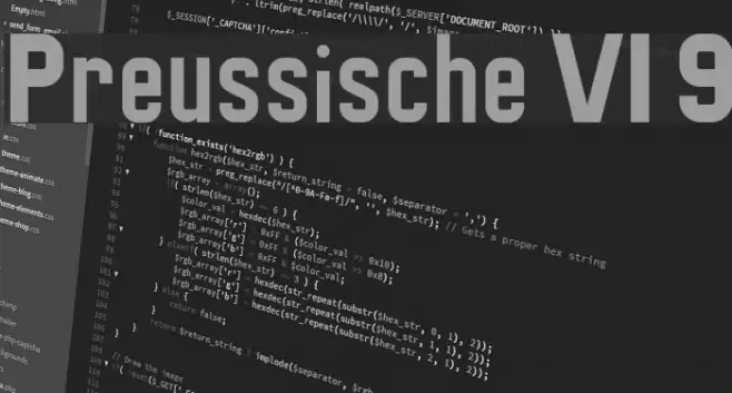 Preussische VI 9 Font examples