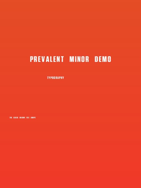 Prevalent Minor Demo Poster