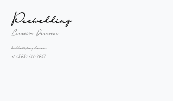 Prewedding Business Card
