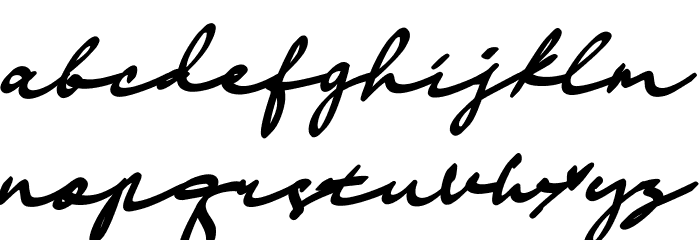 Prewedding Font LOWERCASE