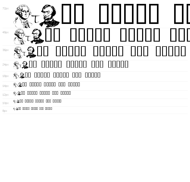 Prez Day Font Waterfall