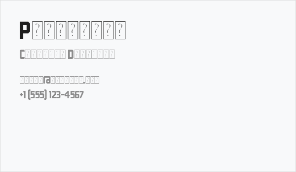 Prezident Business Card