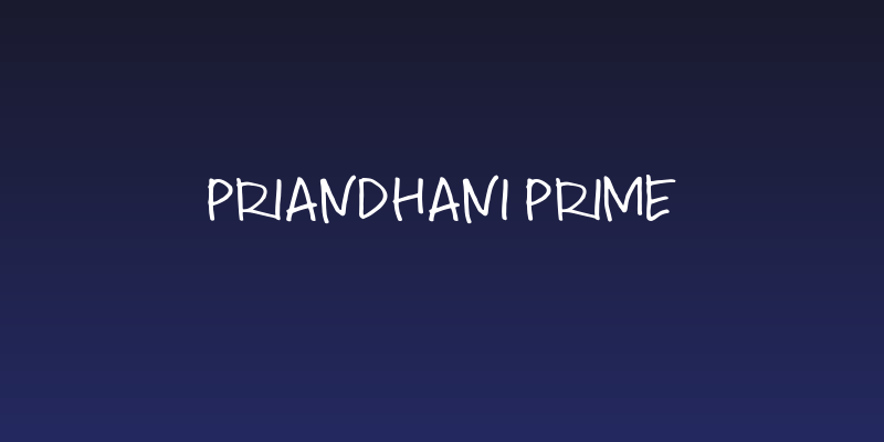 Priandhani Prime Social Header