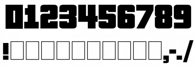 Pricedown Black Font OTHER CHARS