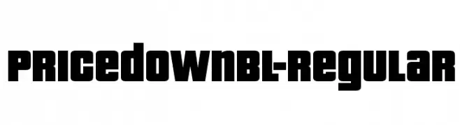 PricedownBl-Regular  Скачать бесплатные шрифты