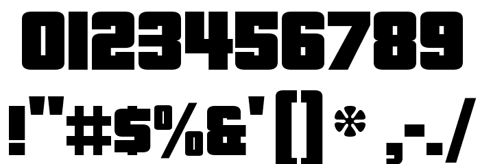 PricedownBl-Regular Font OTHER CHARS