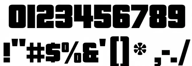 PricedownBl-Regular Font OTHER CHARS