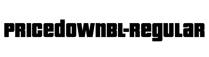PricedownBl-Regular  नि: शुल्क फ़ॉन्ट्स डाउनलोड