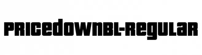 PricedownBl-Regular  Fuentes Gratis Descargar