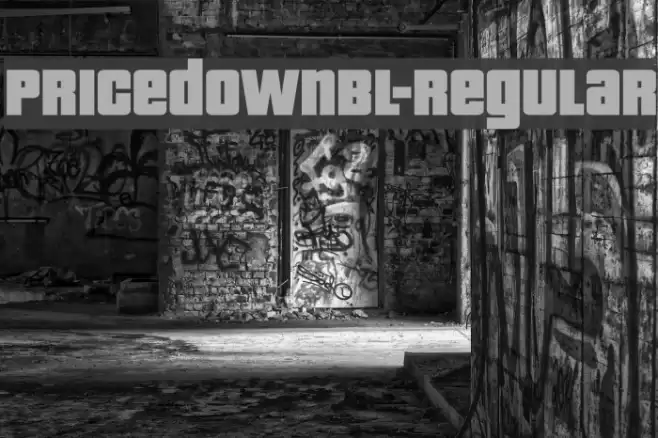 PricedownBl-Regular Font examples