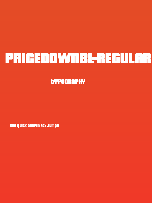 PricedownBl-Regular Poster