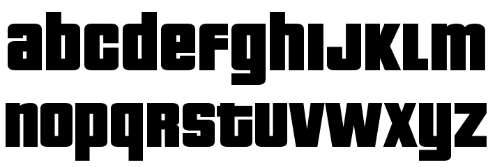 PricedownBl-Regular Font LOWERCASE