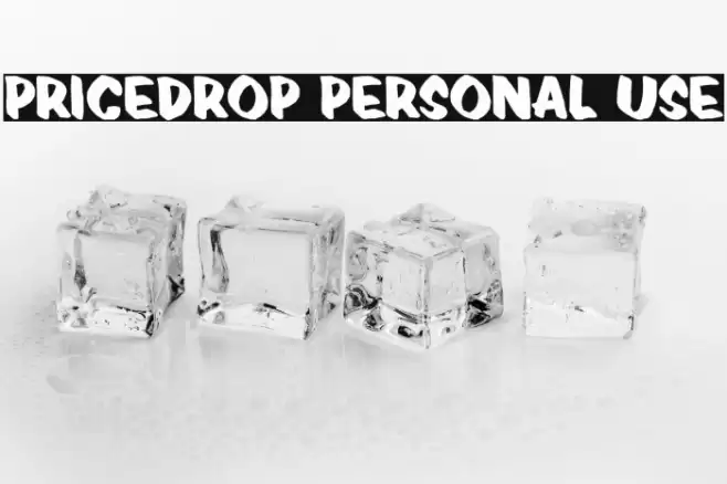 Pricedrop Personal Use Font examples