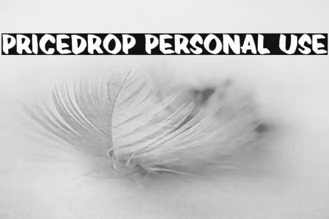 Pricedrop Personal Use Font examples