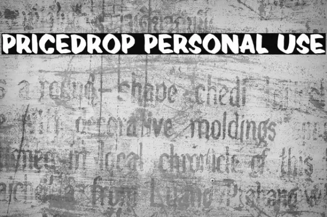 Pricedrop Personal Use Font examples
