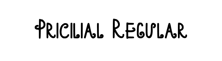 Pricilial Regular  フリーフォントのダウンロード