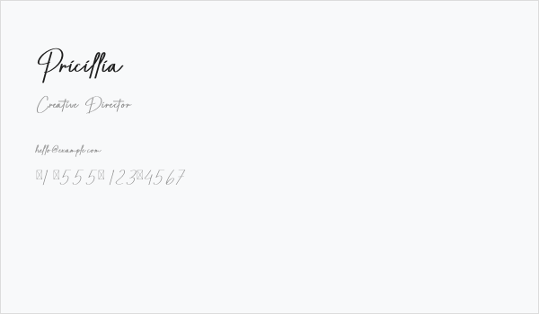 Pricillia Business Card