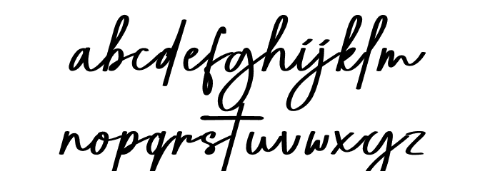 Pricillia Font LOWERCASE