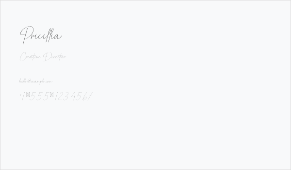 Pricillia Business Card