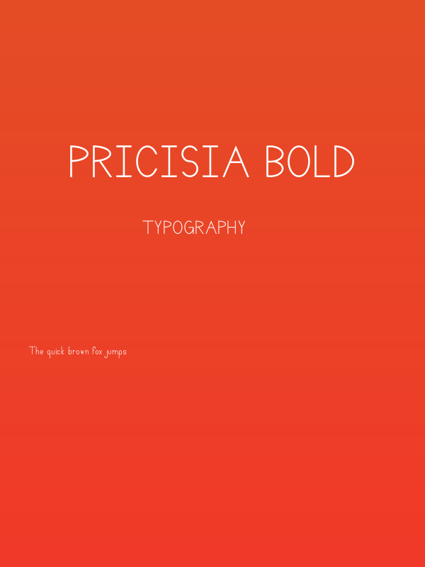 Pricisia Bold Poster