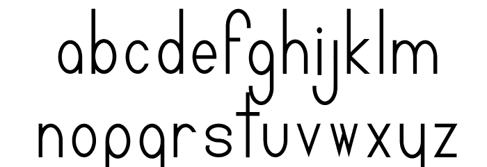 Pricisia Bold Font LOWERCASE