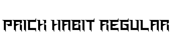 Prick Habit Regular  Free Fonts Download