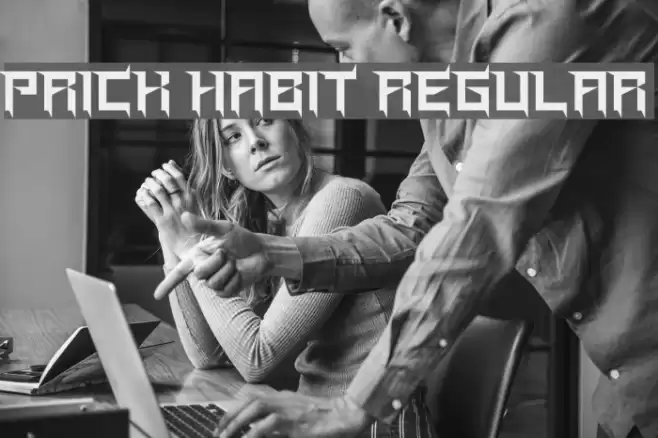 Prick Habit Regular Font examples