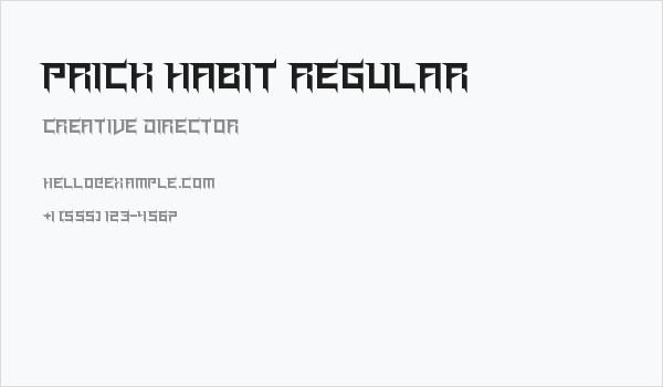 Prick Habit Regular Business Card