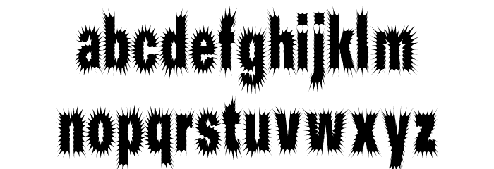 Prick Font LOWERCASE