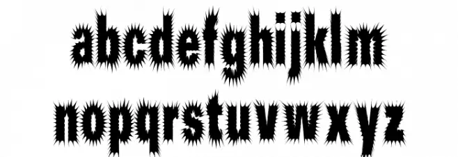 Prick Font LOWERCASE