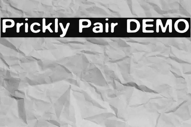 Prickly Pair DEMO Font examples