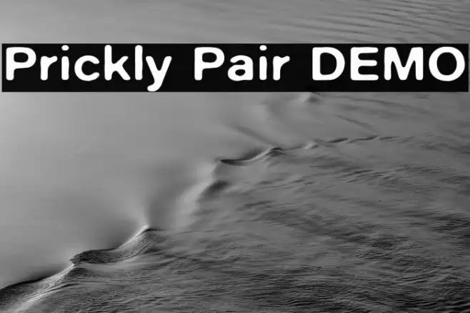 Prickly Pair DEMO Font examples