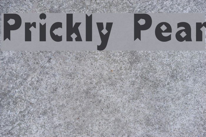 Prickly Pear Font examples