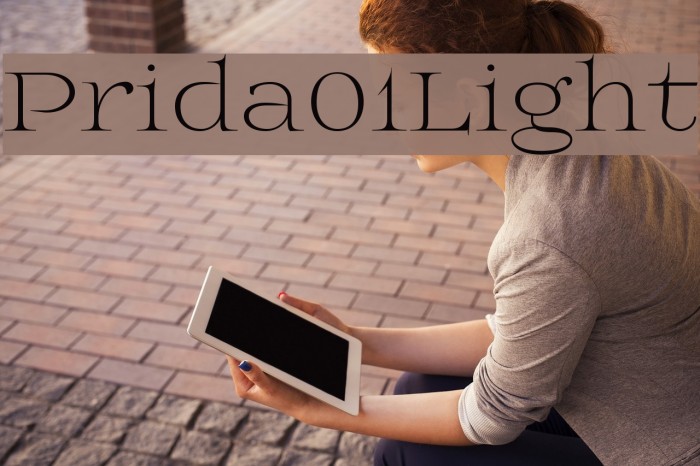 Prida01Light Font examples