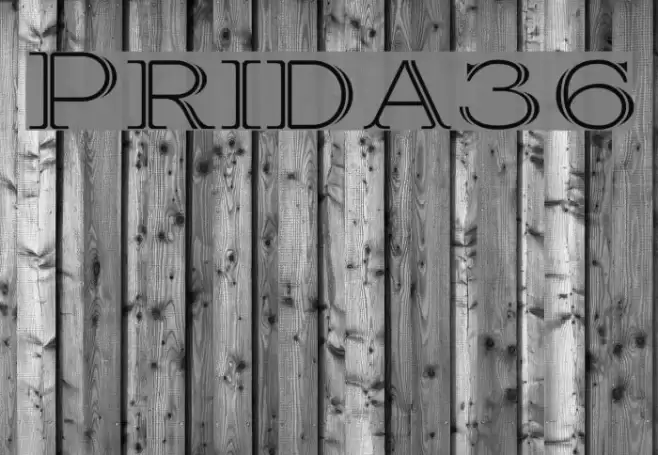 Prida36 Font examples