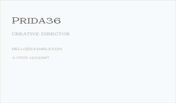 Prida36 Business Card