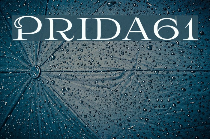 Prida61 Font examples