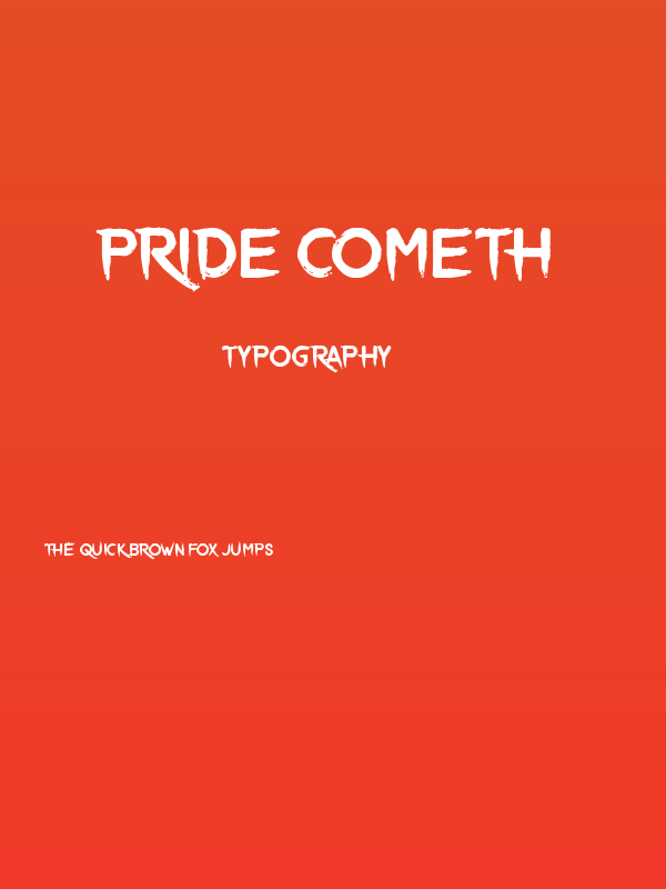 Pride Cometh Poster