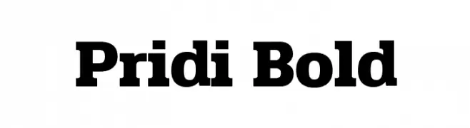 Pridi Bold  Frei Schriftart Herunterladen